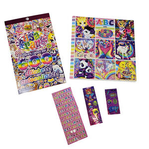 LISA FRANK Bundle 600 Sticker Book ABC & Number Countdown Halloween Sparkle FLAW